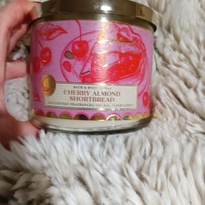 Bath and body works Cherry almond shortbread 3 wick candle